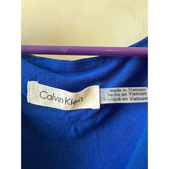 Calvin Klein women’s size large blue long sleeve blouse - Picture 4 of 8